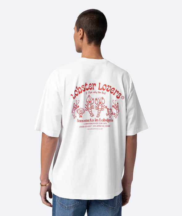 LOBSTER LOVERS T-SHIRT - WHITE