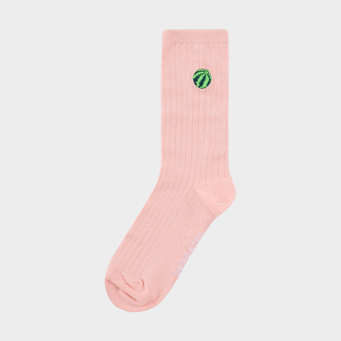 Rib Socks Knivsta Water Melon - Silver Pink