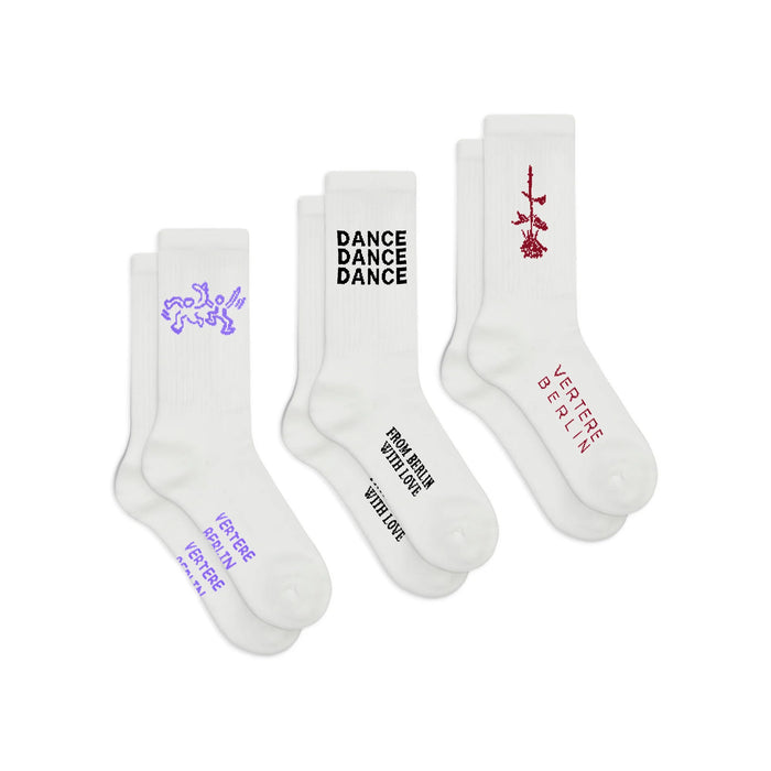 3-PACK TENNIS SOCKS SET - BOOGIE WHITE