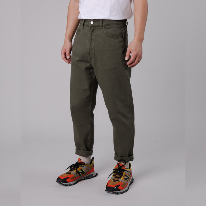 5 POCKET PANT - STONE GREEN