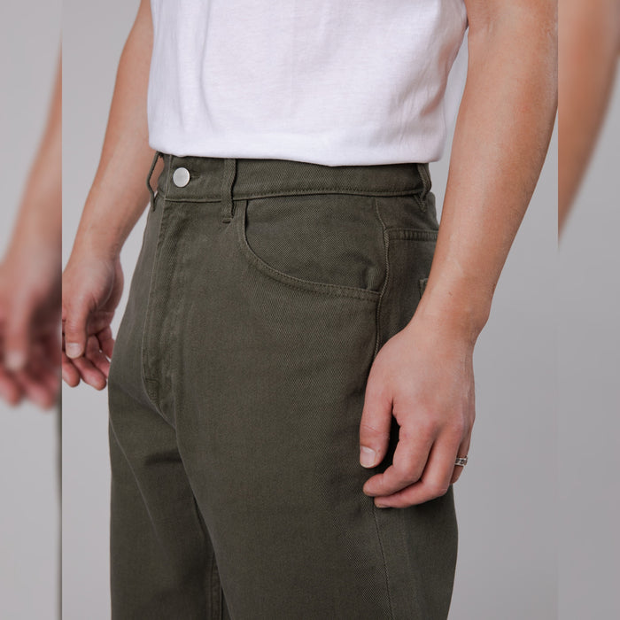 5 POCKET PANT - STONE GREEN