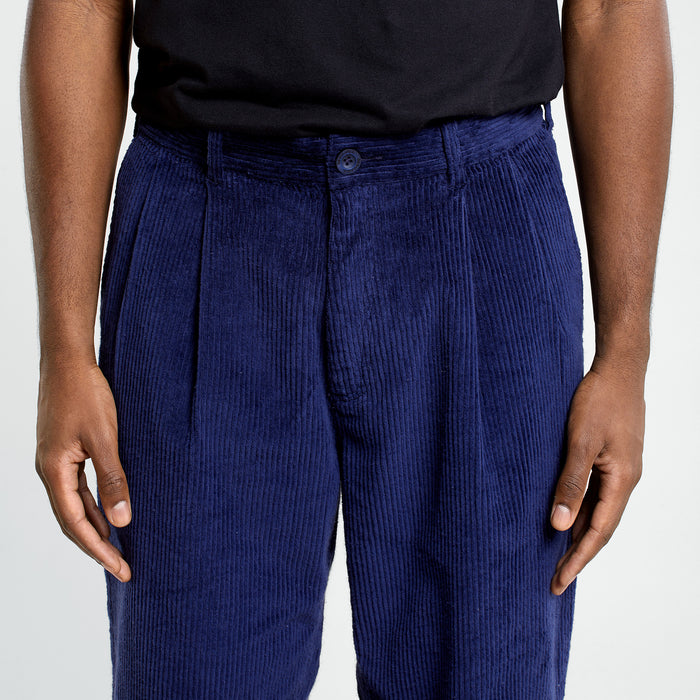 SOLLENTUNA CORDUROY - Pantalon Marine