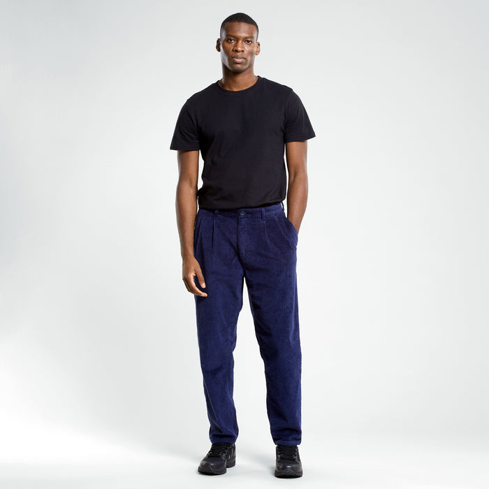 SOLLENTUNA CORDUROY - Pantalon Marine