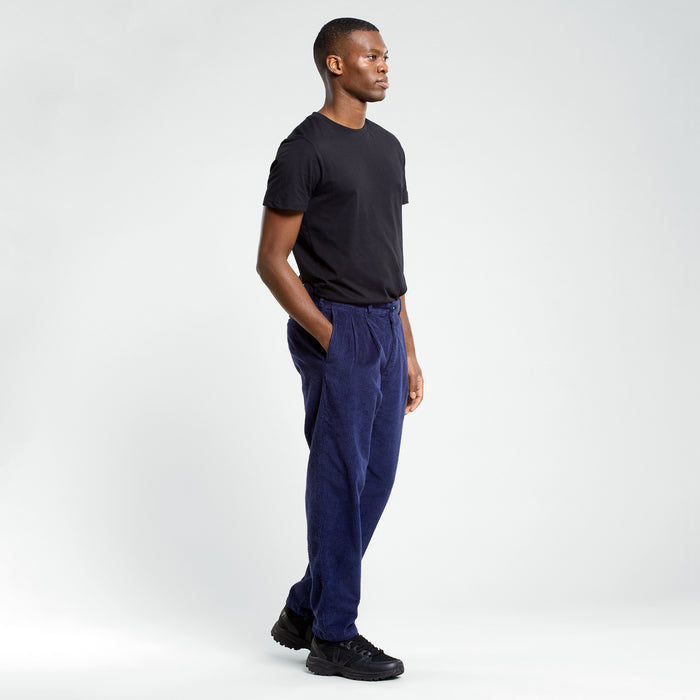 SOLLENTUNA CORDUROY - Pantalon Marine