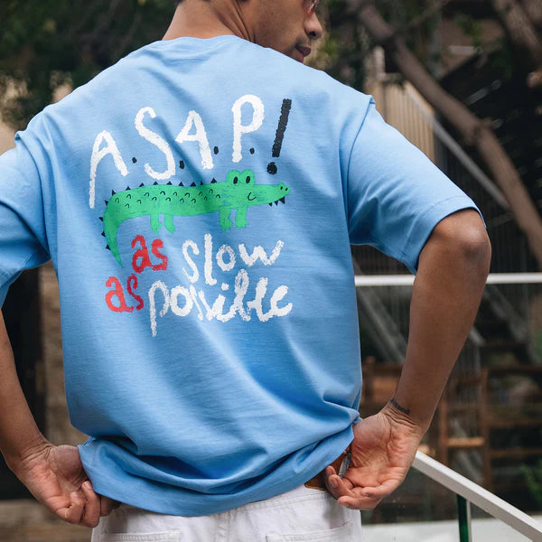 ASAP AS SLOW AS POSSIBLE UNISEX - Print T-Shirt - Light blue