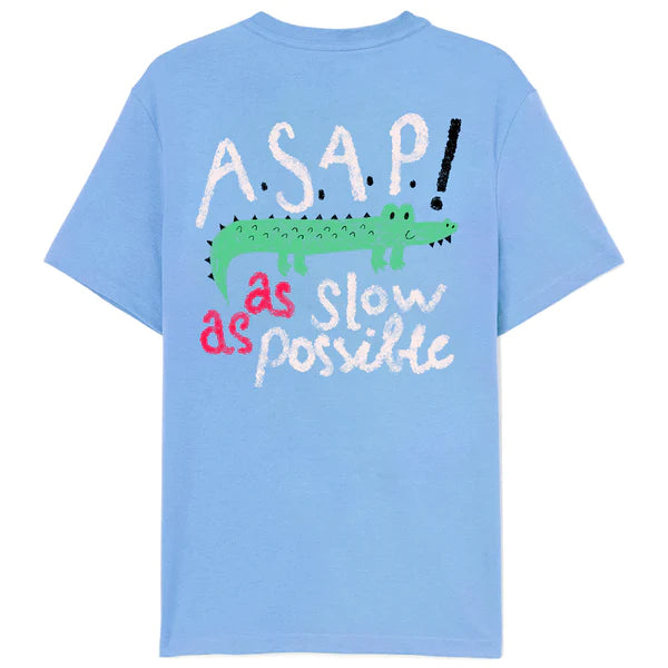 ASAP AS SLOW AS POSSIBLE UNISEX - Print T-Shirt - Light blue