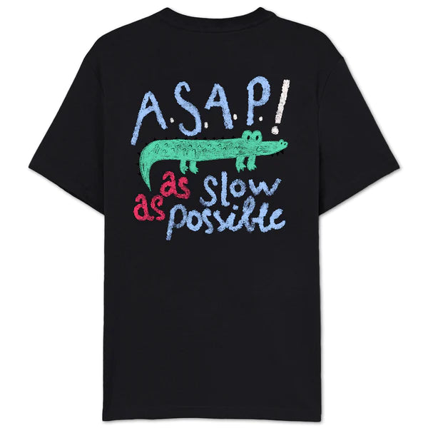 ASAP AS SLOW AS POSSIBLE UNISEX - Print T-Shirt - Black