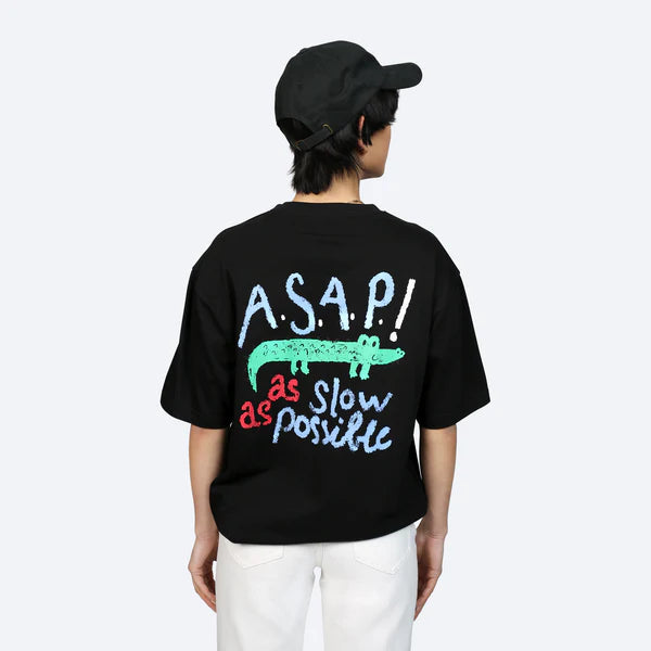 ASAP AS SLOW AS POSSIBLE UNISEX - Print T-Shirt - Black