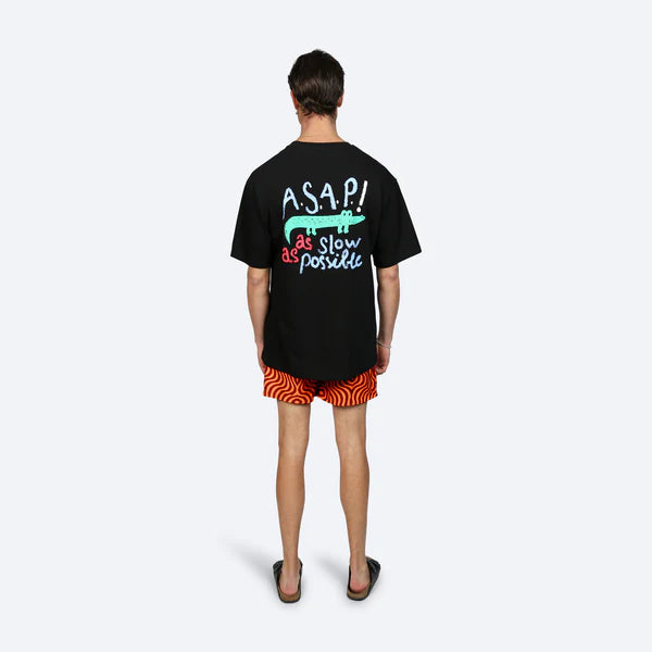 ASAP AS SLOW AS POSSIBLE UNISEX - Print T-Shirt - Black