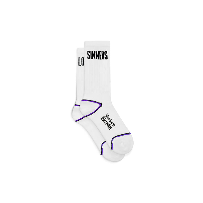 Lovers And Sinners Tennis Socks - White