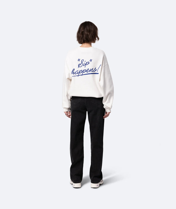 Sip Happens Sweater - Off White