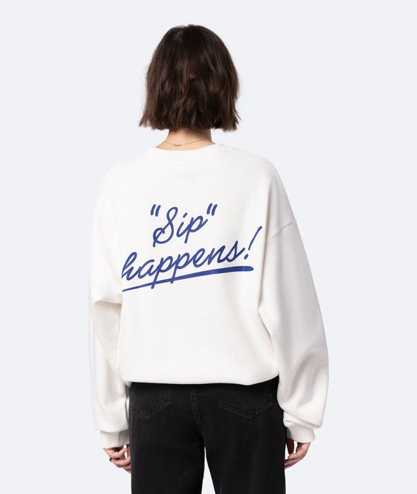 Sip Happens Sweater - Off White