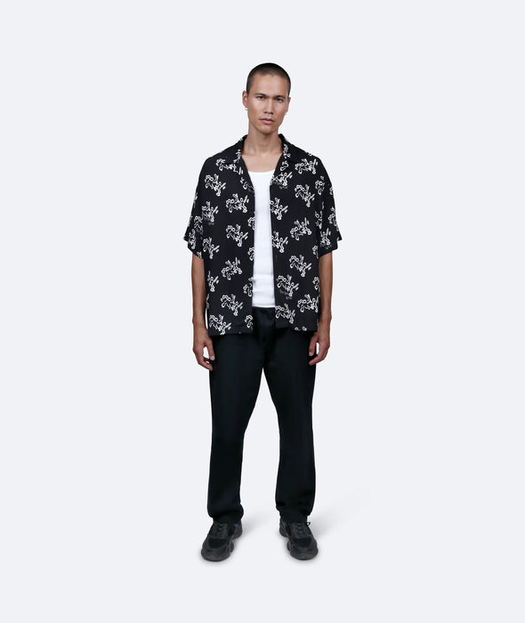 VISCOSE BOOGIE SHIRT - BLACK