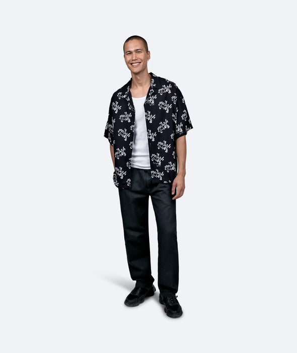 VISCOSE BOOGIE SHIRT - BLACK