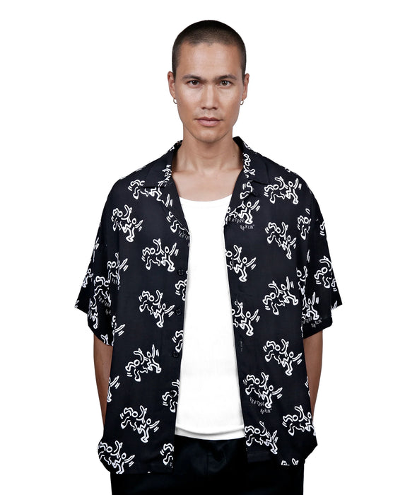 VISCOSE BOOGIE SHIRT - BLACK