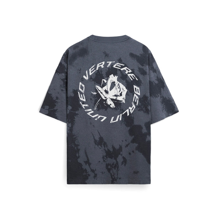 Distressed Rose T-Shirt - Navy