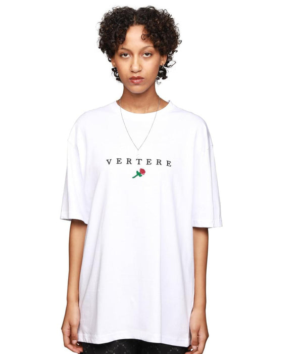 VERTERE ROSE UNISEX - Print T-shirt - White