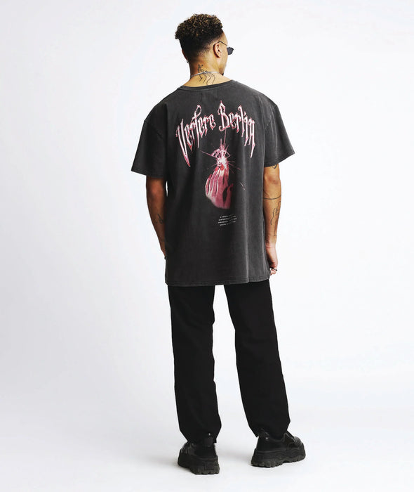 MIRROR T-SHIRT - WASHED BLACK