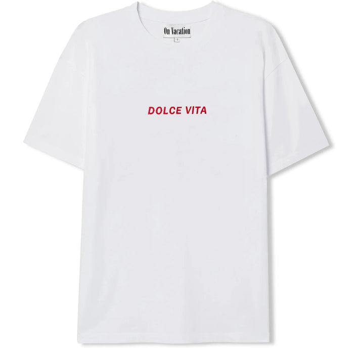 DOLCE VITA UNISEX - T-Shirt - White - On Vacation Club