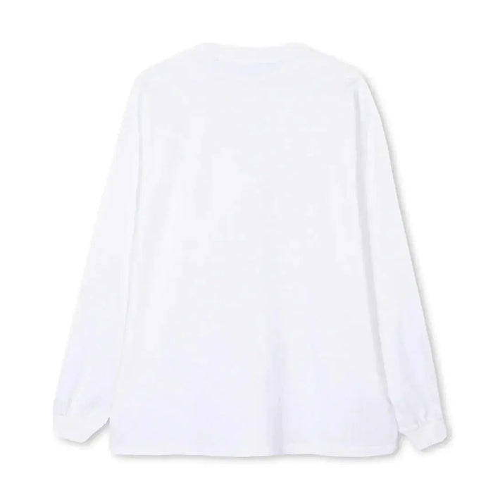 Everyday Oversized Long Sleeve - Basic Sweatshirt - White - Nu-in