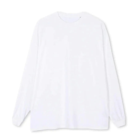 Everyday Oversized Long Sleeve - Basic Sweatshirt - White - Nu-in